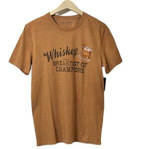 Lucky Brand Whiskey Breakfast Graphic Short Sleeve Tee Size Small